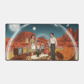 Martian Bubble Home - Retro Family Adventure Scene Bureaumat (Voorkant)