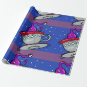Martian Character Wrapping Paper Cadeaupapier (Uitgerold)