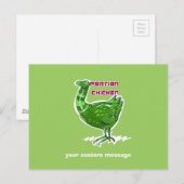 martian Chicken cartoon style grappige illustratie Briefkaart (Voorkant / Achterkant)