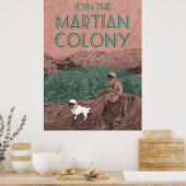 Martian Colony Futuristic Advertisement Poster (Keuken)