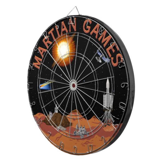 Martian Games Sci-Fi Scene Multi-Target Dartbord (Voorkant Rechts)