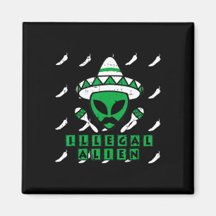 Martian Illegale Alien Mexicaanse Area-51 Fun Hall Magneet