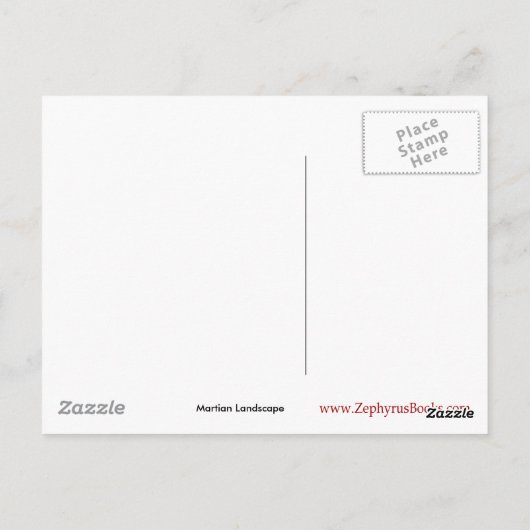 Martian Landscape Briefkaart (Achterkant)