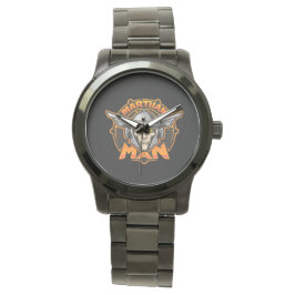 Martian Man Futuristic Logo Art Horloge