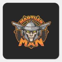 Martian Man Futuristisch Logo Kunst