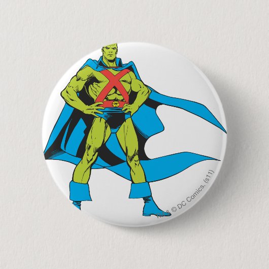 Martian Manhunter Poses Ronde Button 5,7 Cm (Voorkant)