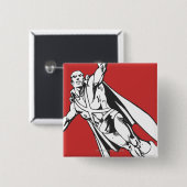 Martian Manhunter Soars 2 Vierkante Button 5,1 Cm (Voorkant /achterkant)