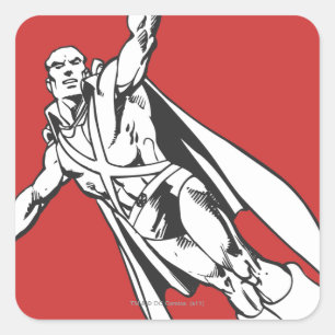 Martian Manhunter Soars 2 Vierkante Sticker