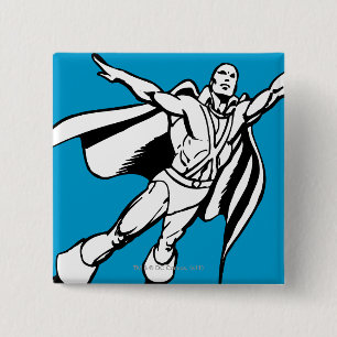 Martian Manhunter Soars 3 Vierkante Button 5,1 Cm