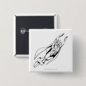 Martian Manhunter Soars 4 Vierkante Button 5,1 Cm (Voorkant /achterkant)