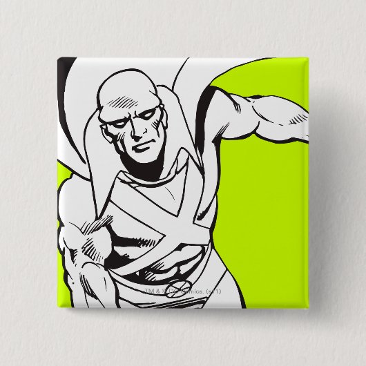 Martian Manhunter Soars 5 Vierkante Button 5,1 Cm (Voorkant)