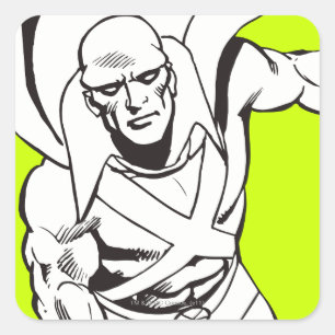 Martian Manhunter Soars 5 Vierkante Sticker