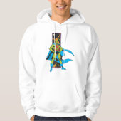 Martian Manhunter & Space Backdrop Hoodie (Voorkant)