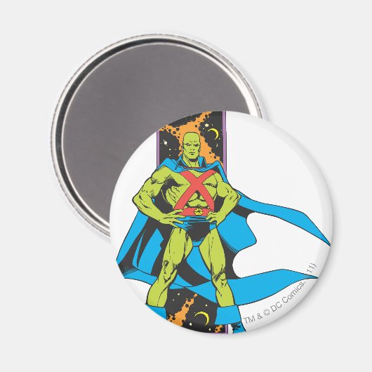 Martian Manhunter & Space Backdrop Magneet (Voorkant / Achterkant)