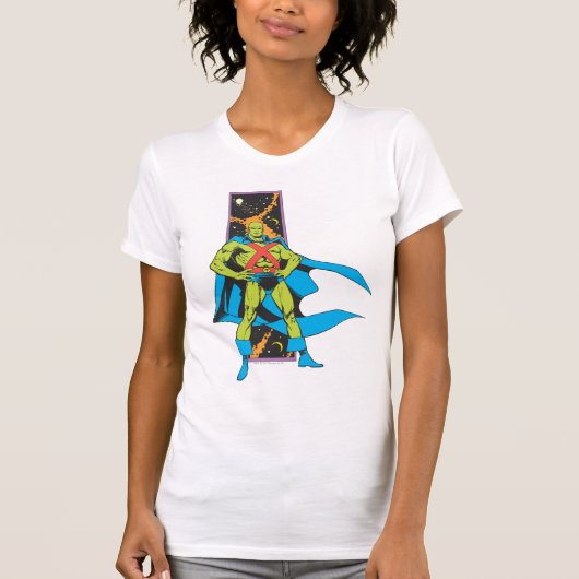 Martian Manhunter & Space Backdrop T-shirt (Voorkant)