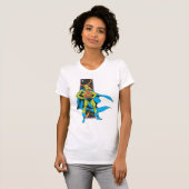 Martian Manhunter & Space Backdrop T-shirt (Voorkant volledig)