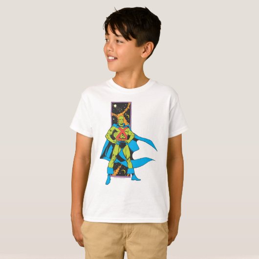 Martian Manhunter & Space Backdrop T-shirt (Voorkant volledig)