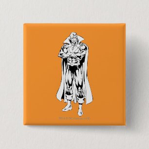 Martian Manhunter Standing Outline Vierkante Button 5,1 Cm