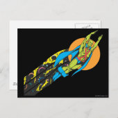 Martian Manhunter vliegt Briefkaart (Voorkant / Achterkant)