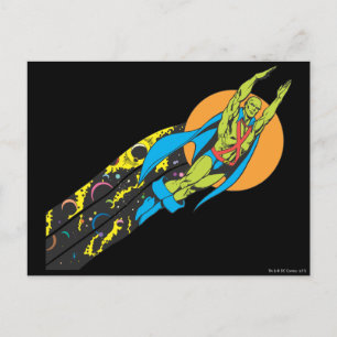 Martian Manhunter vliegt Briefkaart