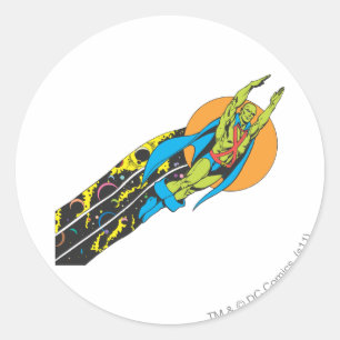 Martian Manhunter vliegt Ronde Sticker