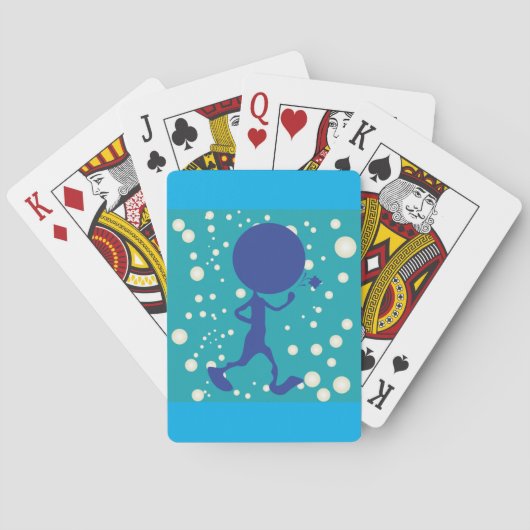 Martian met een bloem pokerkaarten (Achterkant)