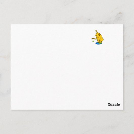 Martian met een "Yo" Briefkaart (Achterkant)