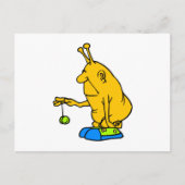 Martian met een "Yo" Briefkaart (Voorkant)