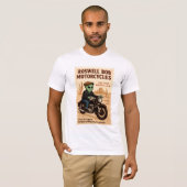 Martian Motorcycles Roswell Aliens 1950's Retro T-shirt (Voorkant volledig)