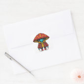 Martian Mushroom Vierkante Sticker (Envelop)