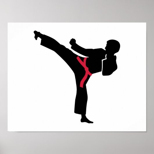 Martiele kunst Karate schop Poster (Voorkant)