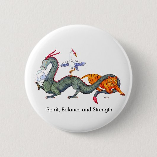 Martiele kunsten ronde button 5,7 cm (Voorkant)