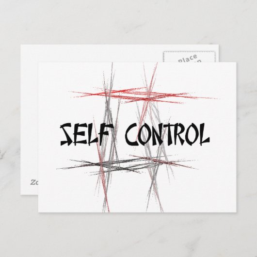 Martiele kunsten, zelfbeheersing briefkaart (Voorkant / Achterkant)