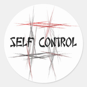 Martiele kunsten, zelfbeheersing ronde sticker