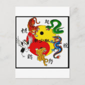 MARTIJEN 5 DIEREN BRIEFKAART (Voorkant)