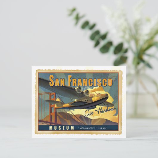 Martin 130 Flying Boat Briefkaart (Staand voorkant)