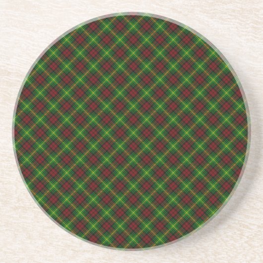 Martin Clan Tartan Scottish Design Zandsteen Onderzetter (Voorkant)