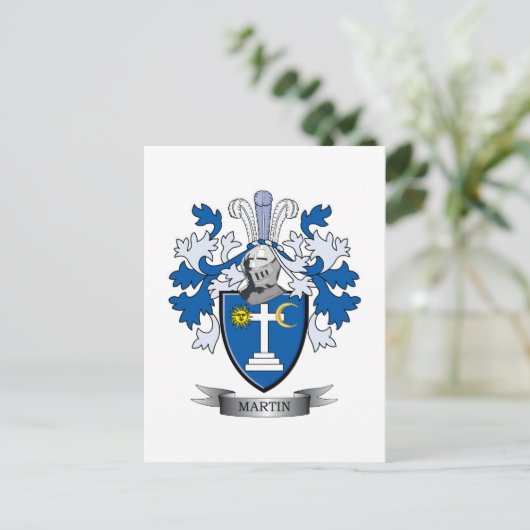Martin Coat of Arms Briefkaart (Staand voorkant)