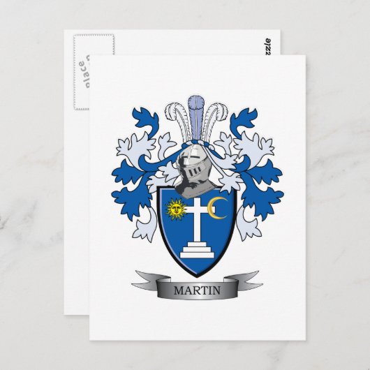 Martin Coat of Arms Briefkaart (Voorkant / Achterkant)