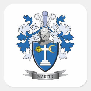 Martin Coat of Arms Vierkante Sticker