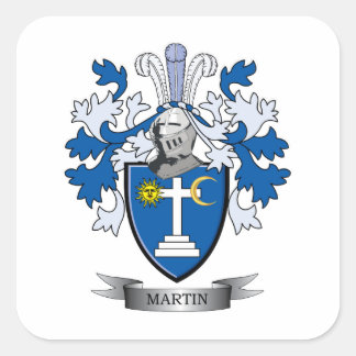 Martin Coat of Arms Vierkante Sticker