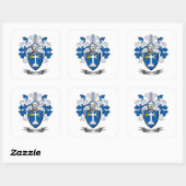 Martin Coat of Arms Vierkante Sticker (Vel)