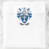 Martin Coat of Arms Vierkante Sticker (Tas)
