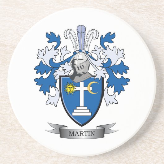 Martin Coat of Arms Zandsteen Onderzetter (Voorkant)