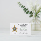 Martin County Sheriff's Kantoor Business Card. Visitekaartje (Staand voorkant)