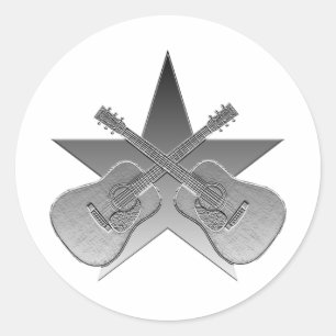 Martin D28 Metallic Star Ronde Sticker