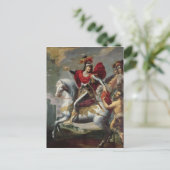 Martin deelt zijn cloak met de bedelaar briefkaart (Staand voorkant)