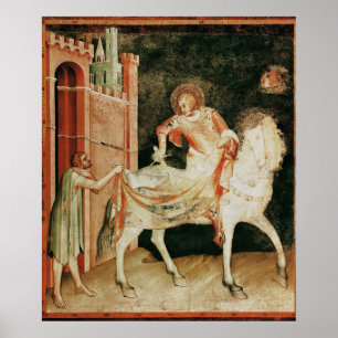 Martin deelt zijn cloak met de bedelaar poster