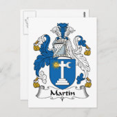 Martin Family Crest Briefkaart (Voorkant / Achterkant)
