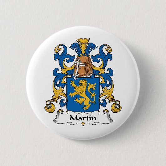 Martin Family Crest Ronde Button 5,7 Cm (Voorkant)
